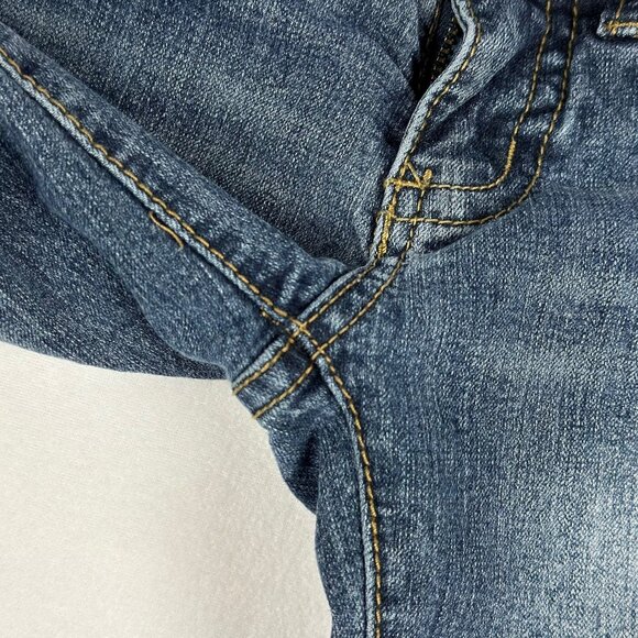 London Womens 0 Low Rise Skinny Fit Stretch Jeans Medium Wash Faded Denim - Picture 6 of 10